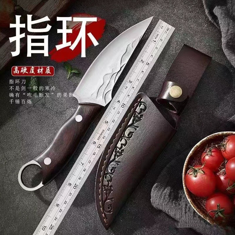 Compact Kitchen Ring Knife for Meat and Camping Use