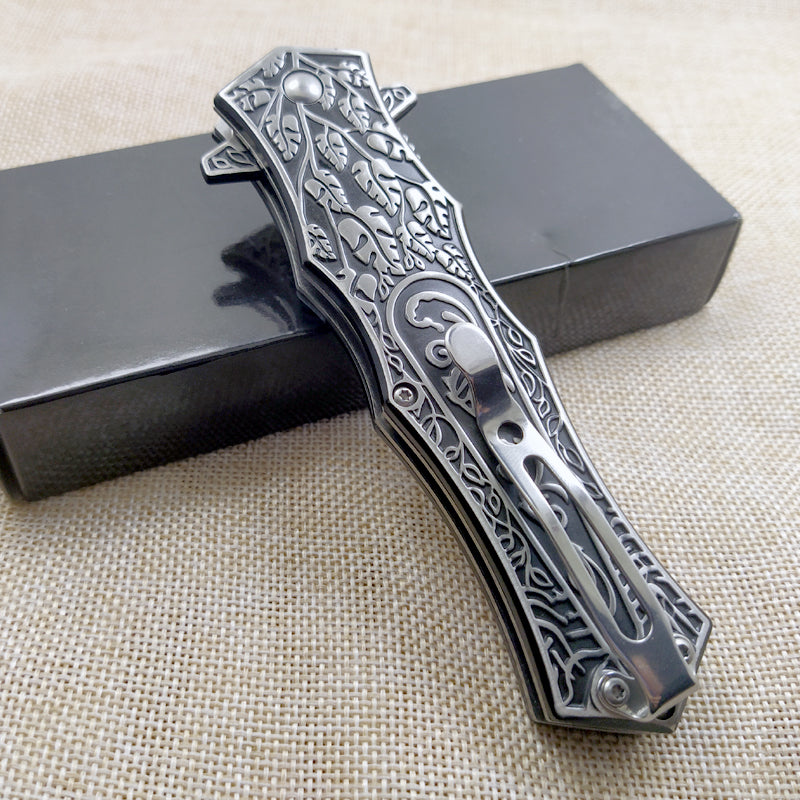 High-Hardness Sharp Folding Survival Knife for Camping