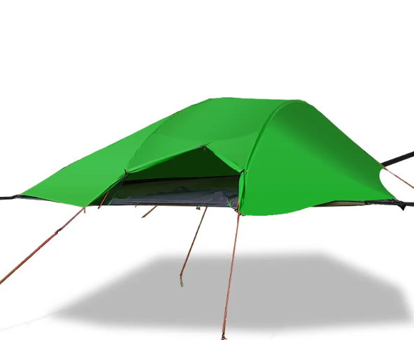 Ultralight Suspended Camping Hammock Tent with Mosquito Net, Aluminum Poles, Waterproof, Hanging Tree Design