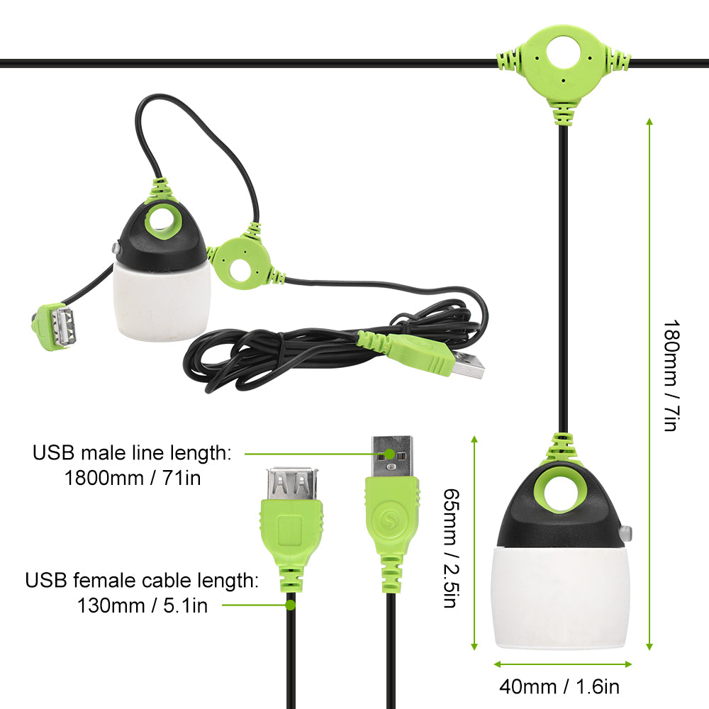 USB Multi-Use LED Camping Tent Light (Portable)